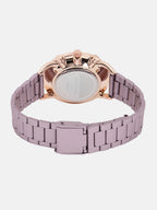 Luxury Rose Gold Mauve Chronograph Watch for Women