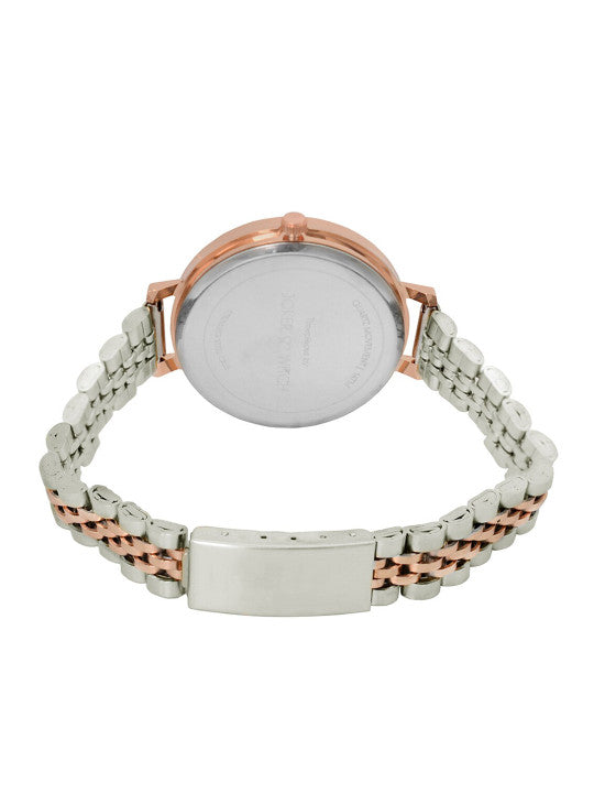 Elegant Rose Gold & Silver Grey Dial Analog Watch for Women