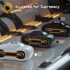 GOBOULT Astra Truly Wireless in Ear Earbuds with 48H Playtime, Built-in App Support, 45ms Low Latency Gaming, 4 Mics ENC, Breathing LEDs,13mm Bass Drivers, TWS Ear Buds (White Opal)