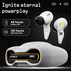 GOBOULT Astra Truly Wireless in Ear Earbuds with 48H Playtime, Built-in App Support, 45ms Low Latency Gaming, 4 Mics ENC, Breathing LEDs,13mm Bass Drivers, TWS Ear Buds (White Opal)