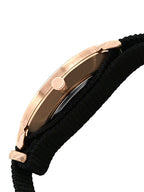 Elegant Black & Rose Gold Minimalist Watch for Men & Women