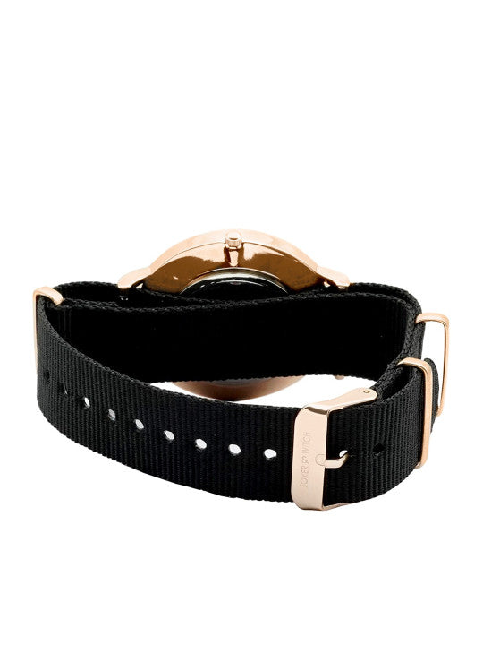 Elegant Black & Rose Gold Minimalist Watch for Men & Women