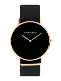 Elegant Black & Rose Gold Minimalist Watch for Men & Women