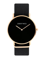 Elegant Black & Rose Gold Minimalist Watch for Men & Women