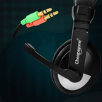 Cheapozone ZEB-200HM Wired On-Ear Headphones with Mic | Dual 3.5mm Connector | Adjustable Headband | PC & Laptop Compatible