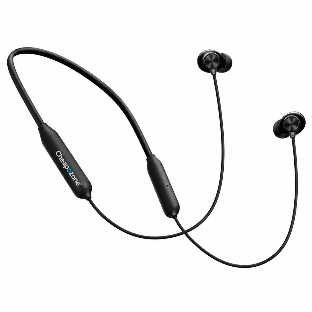 Wireless Neckband Earphones with 12.4mm Bass Drivers | 3D Spatial Audio | Bluetooth 5.4 | Fast Charge | 27 Hours Playback