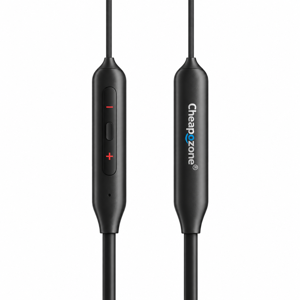 Wireless Neckband Earphones with 12.4mm Bass Drivers | 3D Spatial Audio | Bluetooth 5.4 | Fast Charge | 27 Hours Playback