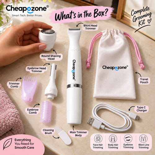 cheapozone 6-in-1 Type-C Full Body Trimmer for Women