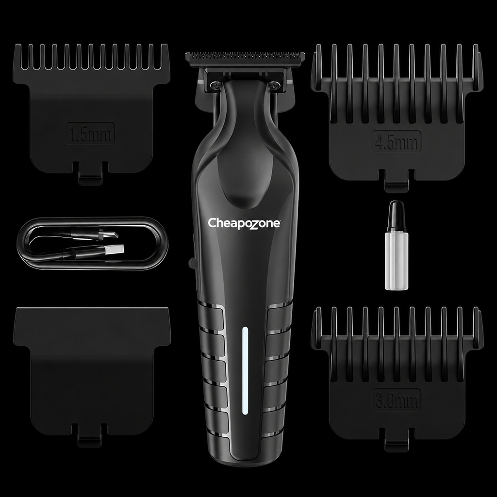 Premium Hair &amp; Beard Trimmer – TR403 | 120-Min Runtime | Type-C Fast Charging | 3 Guide Combs
