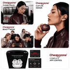 Cheapozone ProClip Open-Ear Earbuds | 52H Playback, Cloud Fit & Smart Sound