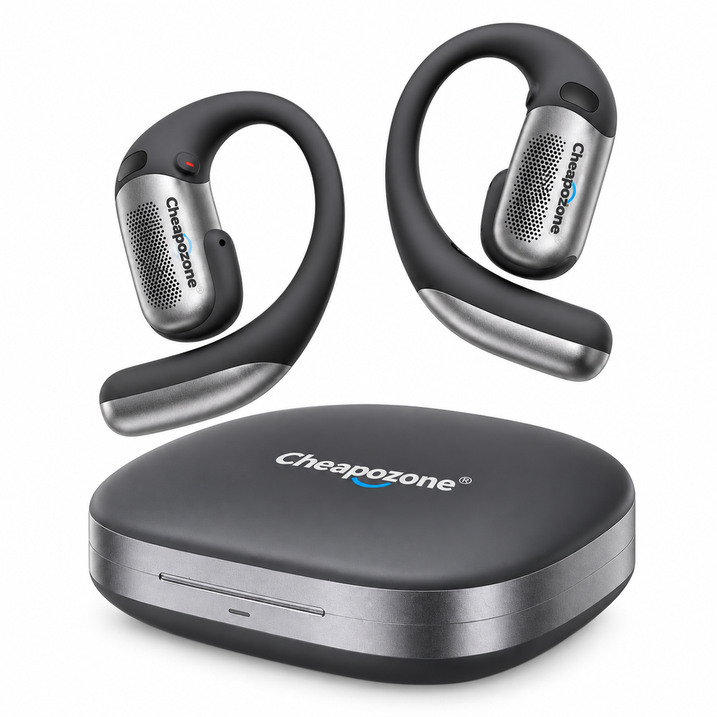 Cheapozone Open-Ear Wireless Earbuds | OpenFit Pro Style | Premium Bluetooth Earbuds with Comfortable Ear-Hook Design