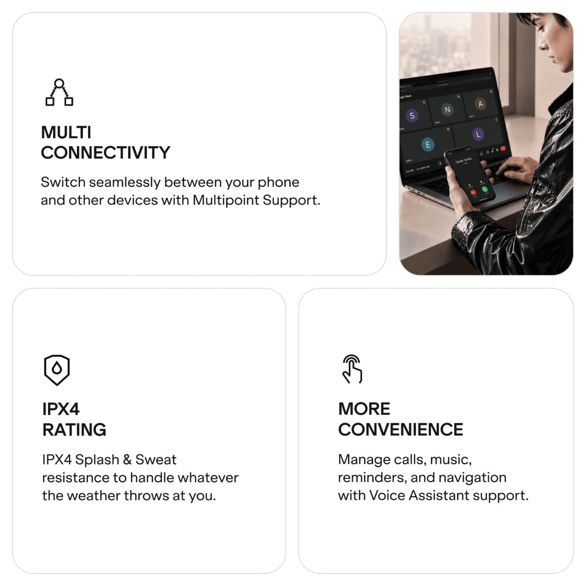 Cheapozone ProClip Open-Ear Earbuds | 52H Playback, Cloud Fit & Smart Sound