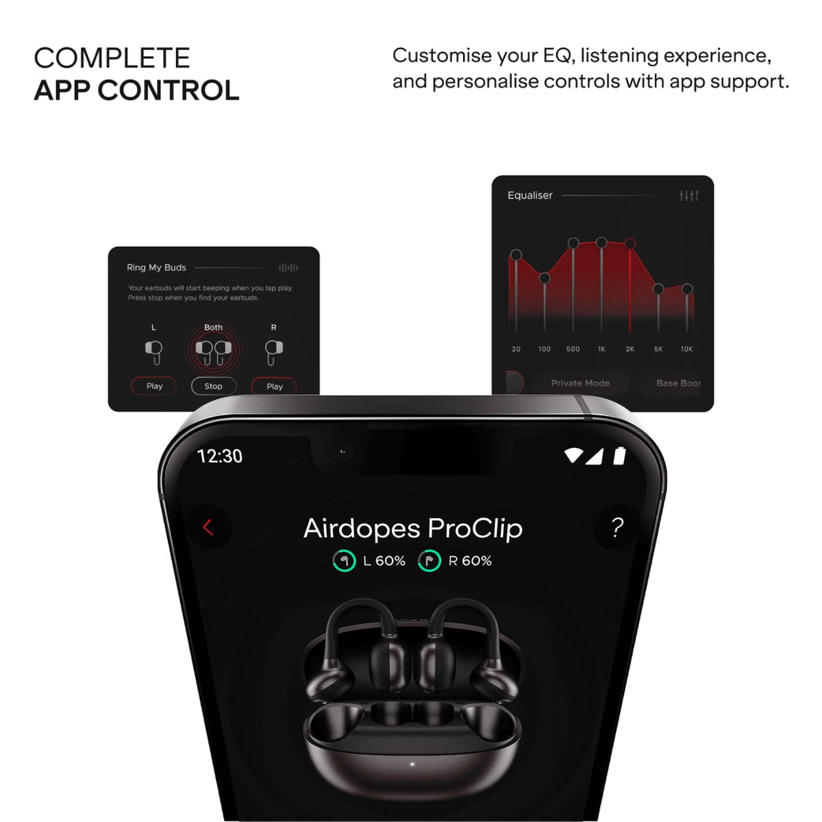 Cheapozone ProClip Open-Ear Earbuds | 52H Playback, Cloud Fit & Smart Sound