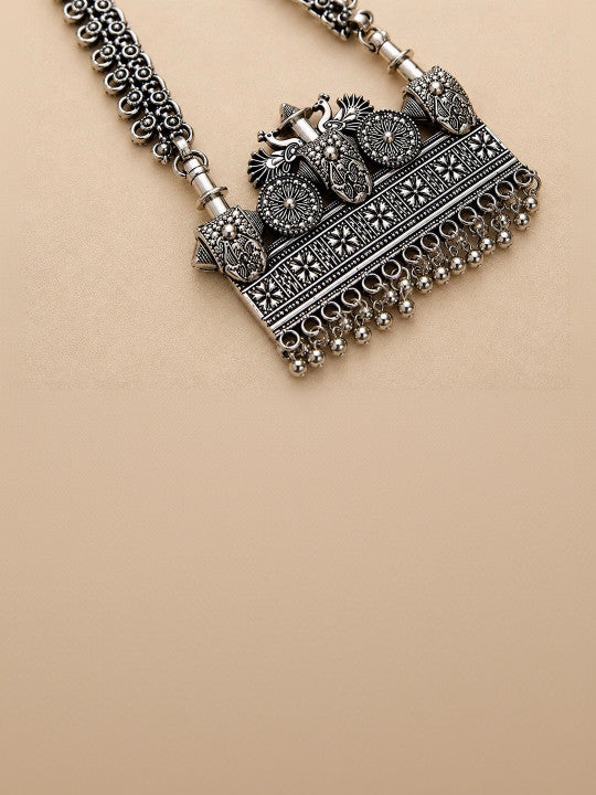 Traditional Oxidized Silver Navratri Jewellery Set