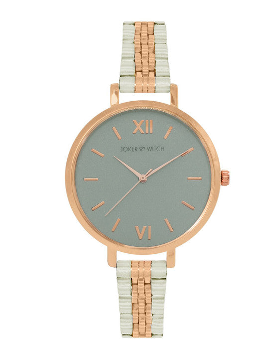 Elegant Rose Gold & Silver Grey Dial Analog Watch for Women