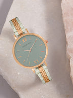 Elegant Rose Gold & Silver Grey Dial Analog Watch for Women
