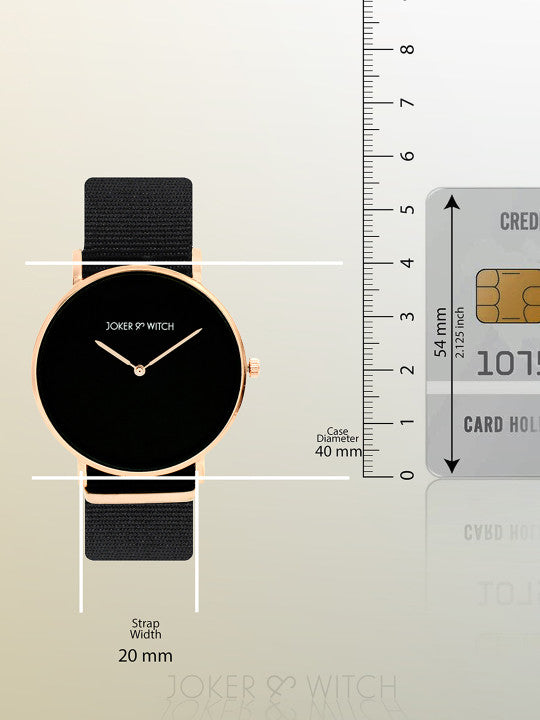 Elegant Black & Rose Gold Minimalist Watch for Men & Women