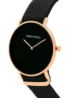 Elegant Black & Rose Gold Minimalist Watch for Men & Women